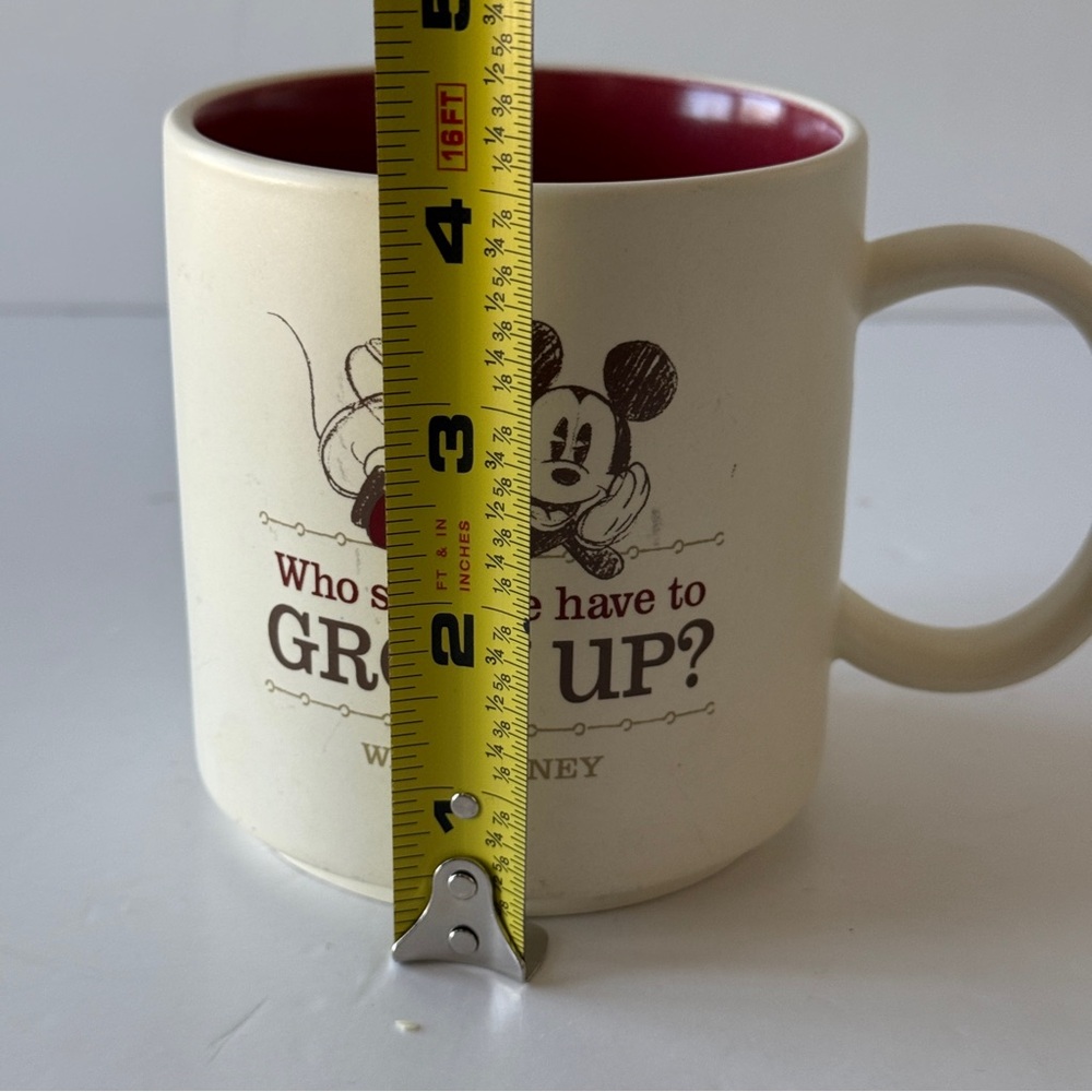Walt Disney Hallmark Coffee Mug Mickey Mouse Who Says We Have To Grow Up - Picture 5 of 6